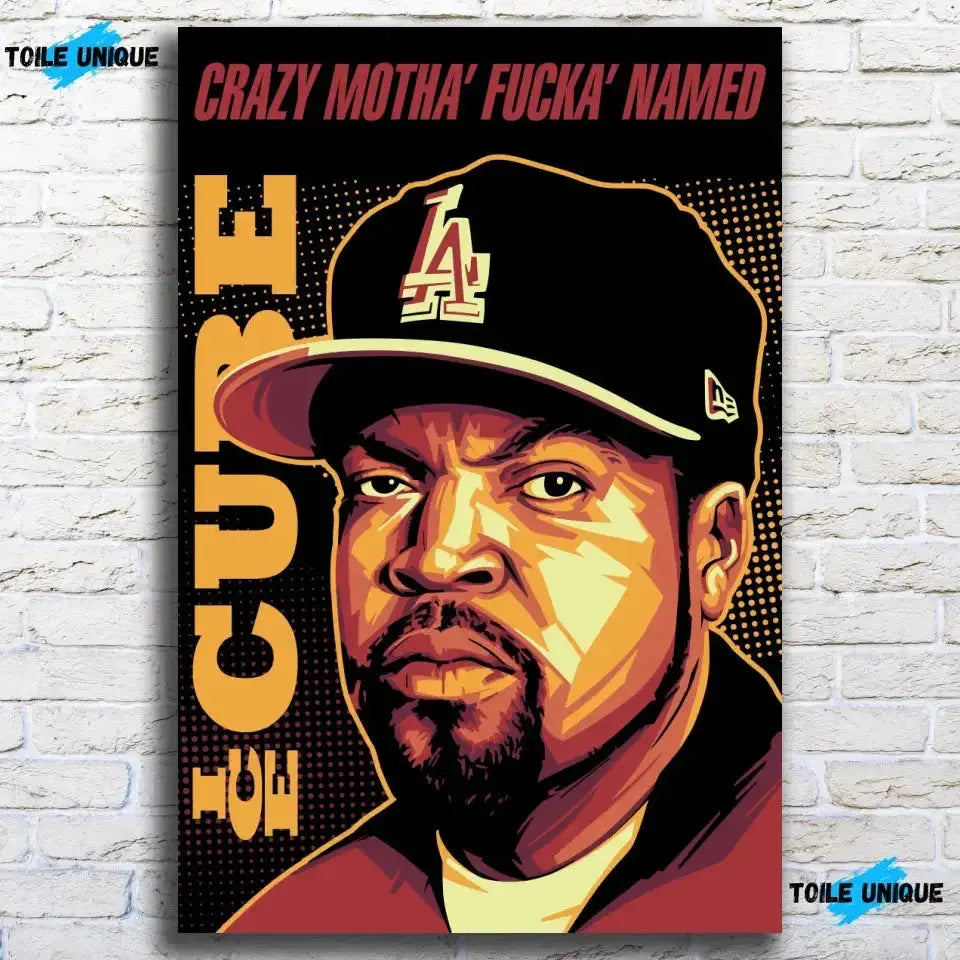 Tableau Décoratif - Ice Cube Iconic Rap - Toile Unique