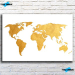 Tableau Décoratif - Map Monde Fond Blanc - Vignette | Toile Unique