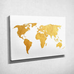 Tableau Décoratif - Map Monde Fond Blanc - Vignette | Toile Unique