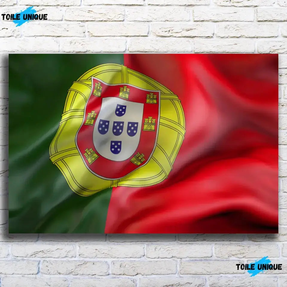 Tableau Drapeau Portugal Toile Unique