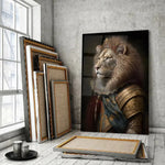 Tableau Lion Couronné en Habit Royal - Vignette | Toile Unique