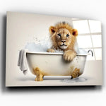 Tableau Lionceau dans un Bain - Vignette | Toile Unique