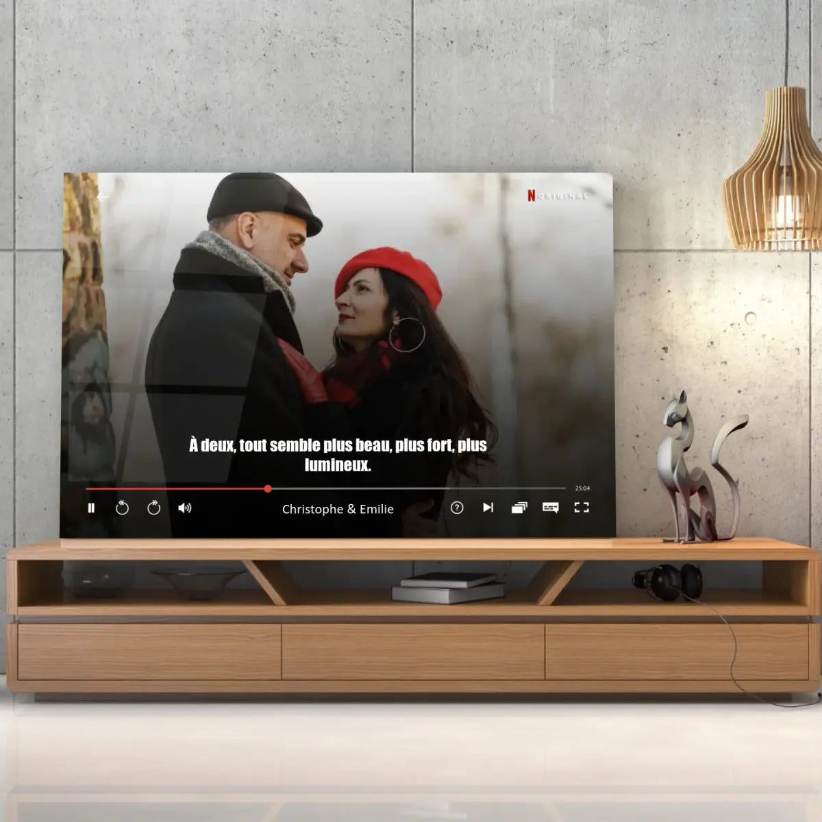 Tableau couple personnalisé affiche netflix film - Toile Unique