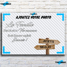 Tableau prénoms - photo personnalisée (famille) - Toile Unique