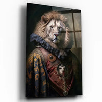 Thumbnail for Tableau Aristocratique Lion Royal en Tenue d'Époque - Toile Unique