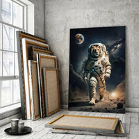 Thumbnail for Tableau Cosmique Lion Astronaute - Toile Unique