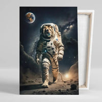 Thumbnail for Tableau Cosmique Lion Astronaute - Toile Unique