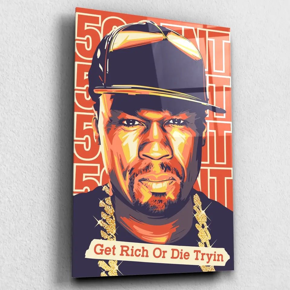 Tableau Décoratif - 50Cent Get Rich Or Die Tryin - Toile Unique