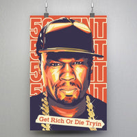 Thumbnail for Tableau Décoratif - 50Cent Get Rich Or Die Tryin - Toile Unique