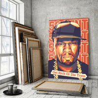 Thumbnail for Tableau Décoratif - 50Cent Get Rich Or Die Tryin - Toile Unique