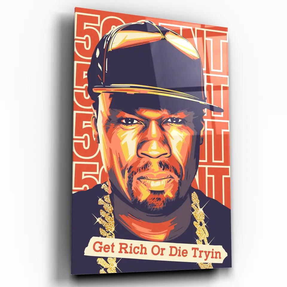 Tableau Décoratif - 50Cent Get Rich Or Die Tryin - Toile Unique