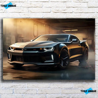 Thumbnail for Tableau Décoratif Chevrolet Camaro Carbone - Toile Unique