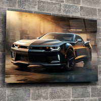 Thumbnail for Tableau Décoratif Chevrolet Camaro Carbone - Toile Unique