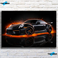 Thumbnail for Tableau Décoratif Porsche 911 Black - Toile Unique