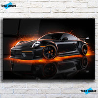 Thumbnail for Tableau Décoratif Porsche 911 Black - Toile Unique