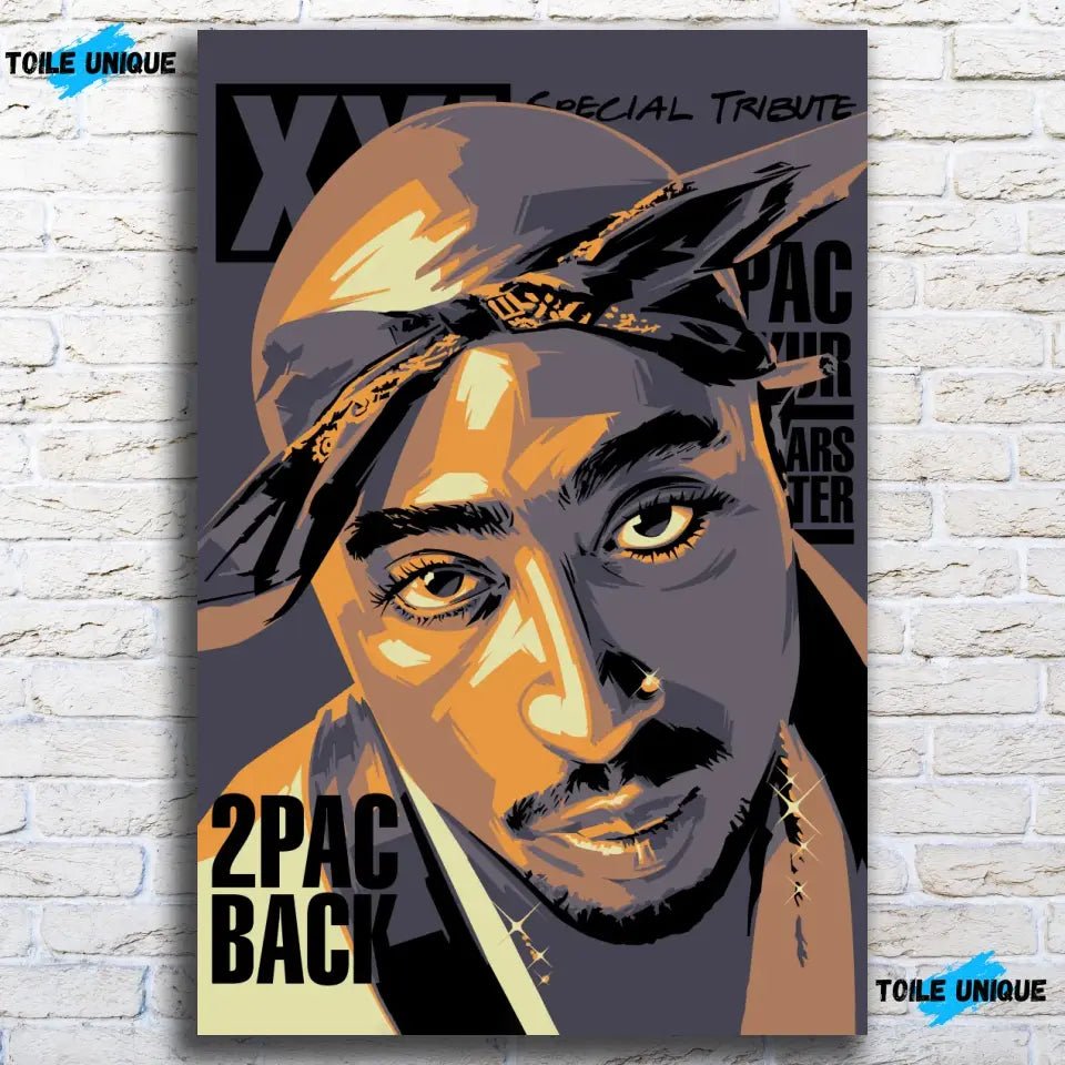 Tableau Décoratif - Tupac Shakur 2Pac - Toile Unique