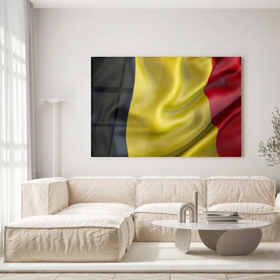 Tableau Drapeau Belgique - Toile Unique