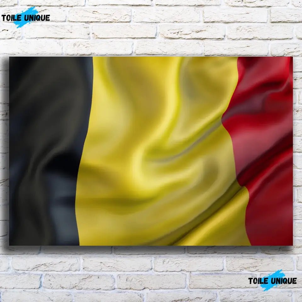 Tableau Drapeau Belgique - Toile Unique