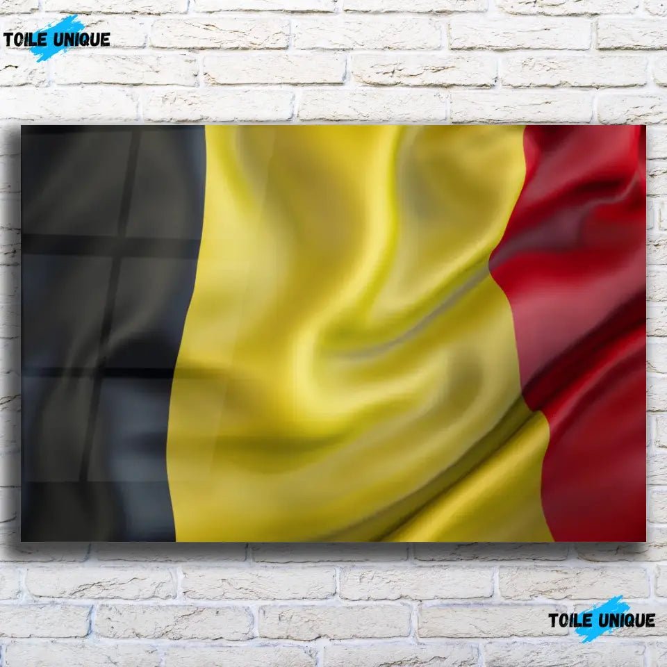 Tableau Drapeau Belgique - Toile Unique