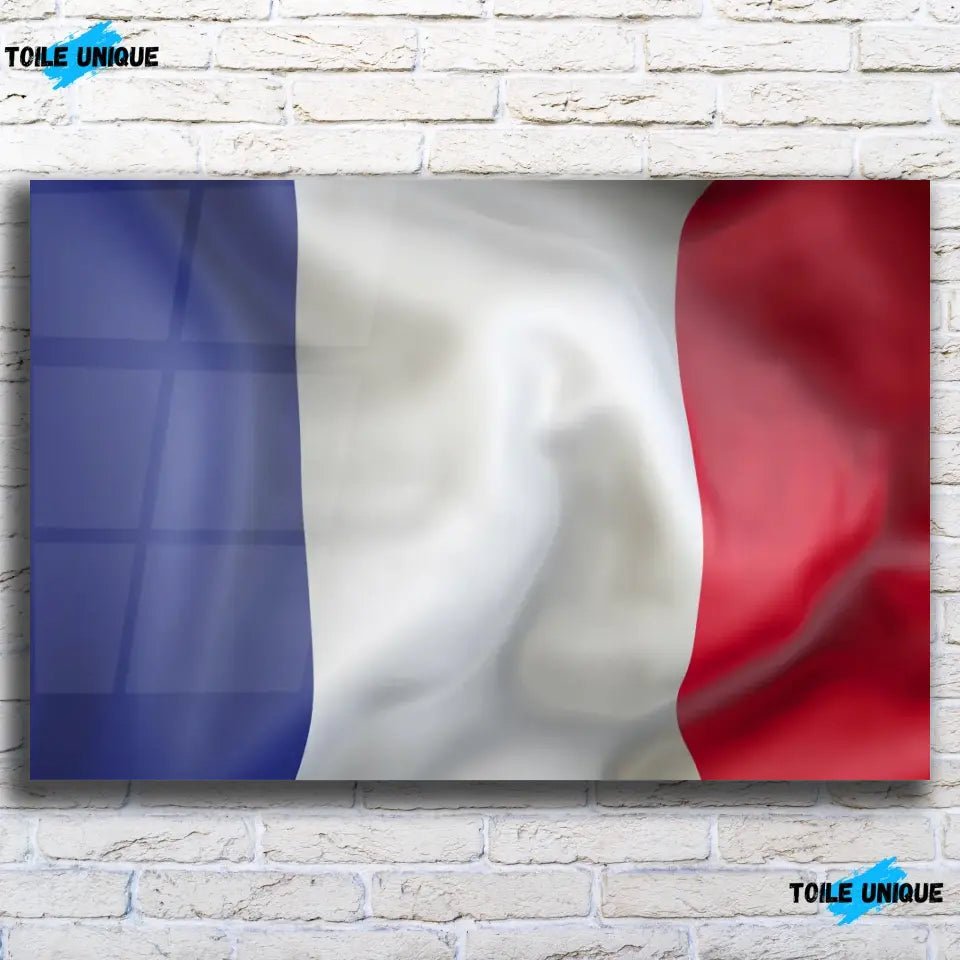 Tableau Drapeau France - Toile Unique