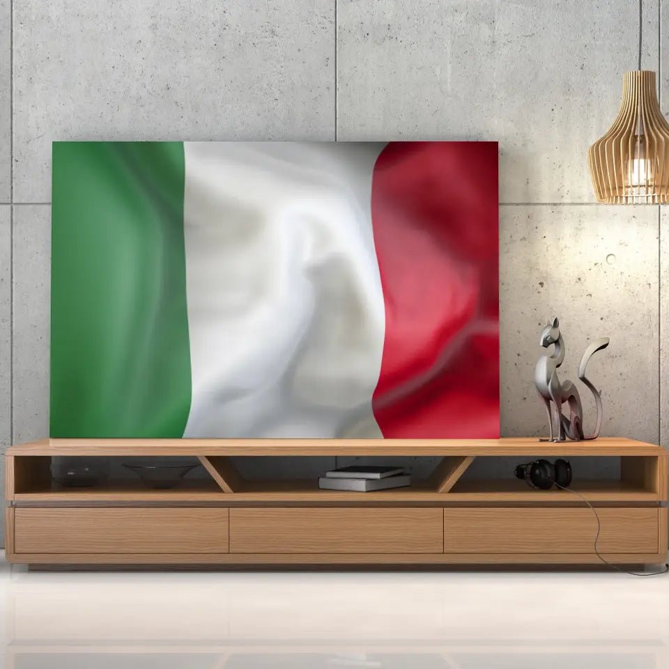 Tableau Drapeau Italie - Toile Unique