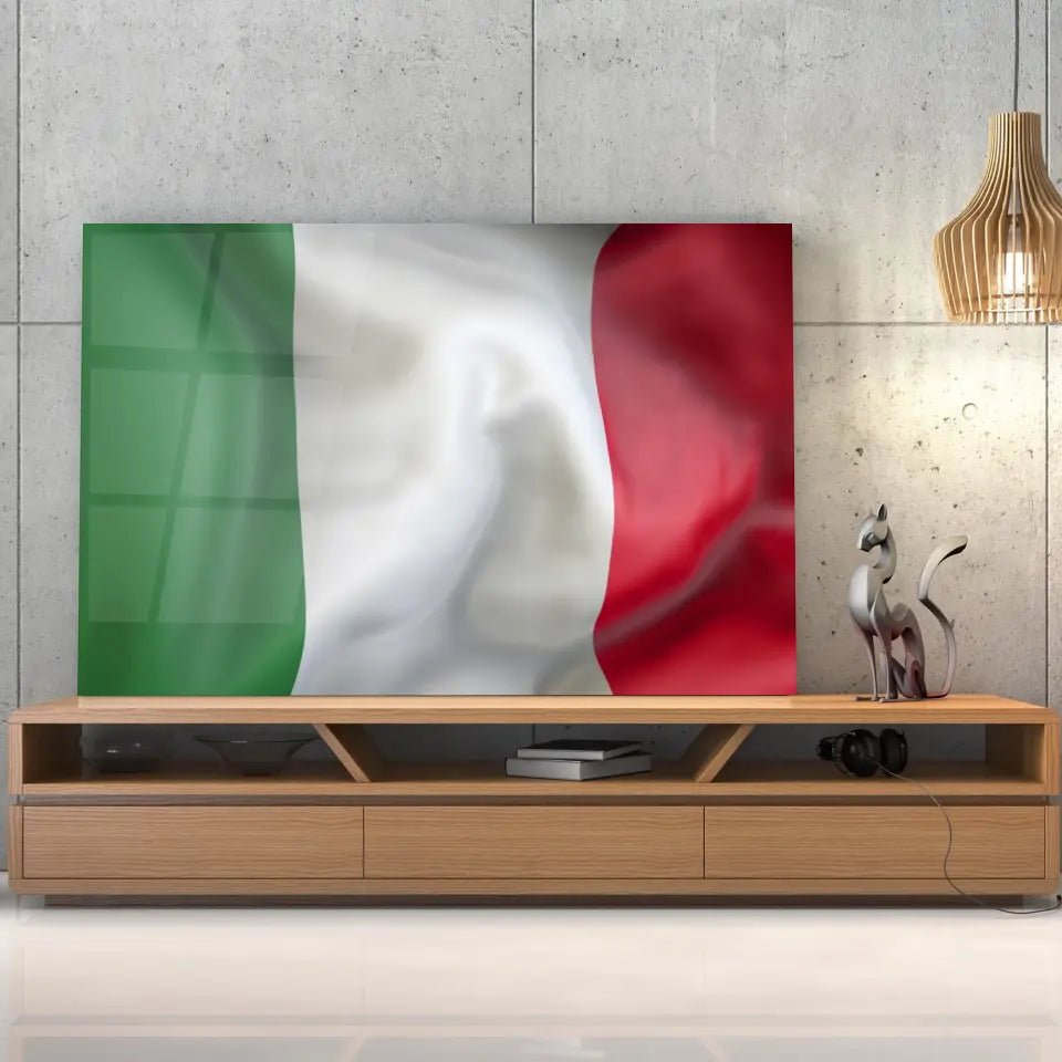 Tableau Drapeau Italie - Toile Unique