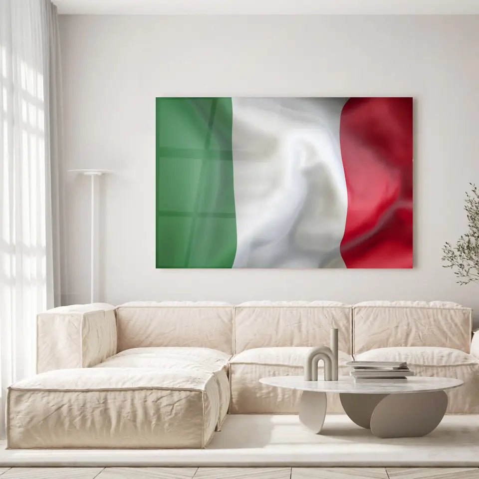 Tableau Drapeau Italie - Toile Unique