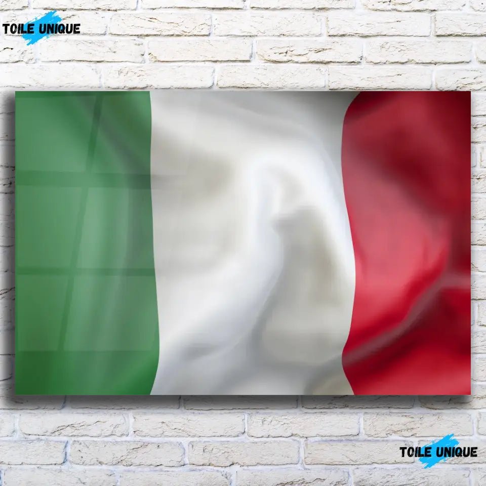 Tableau Drapeau Italie - Toile Unique