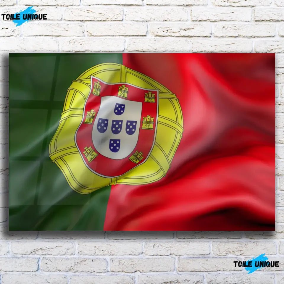 Tableau Drapeau Portugal - Toile Unique