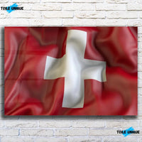 Thumbnail for Tableau Drapeau Suisse - Toile Unique