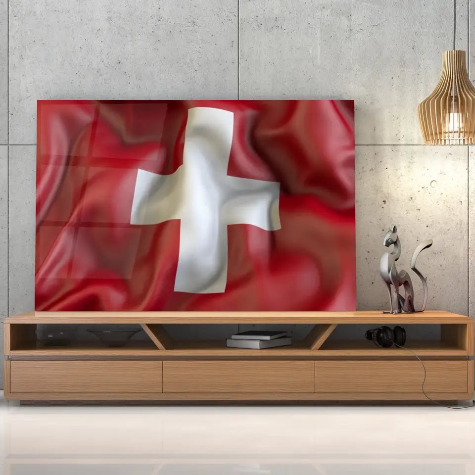 Tableau Drapeau Suisse - Toile Unique