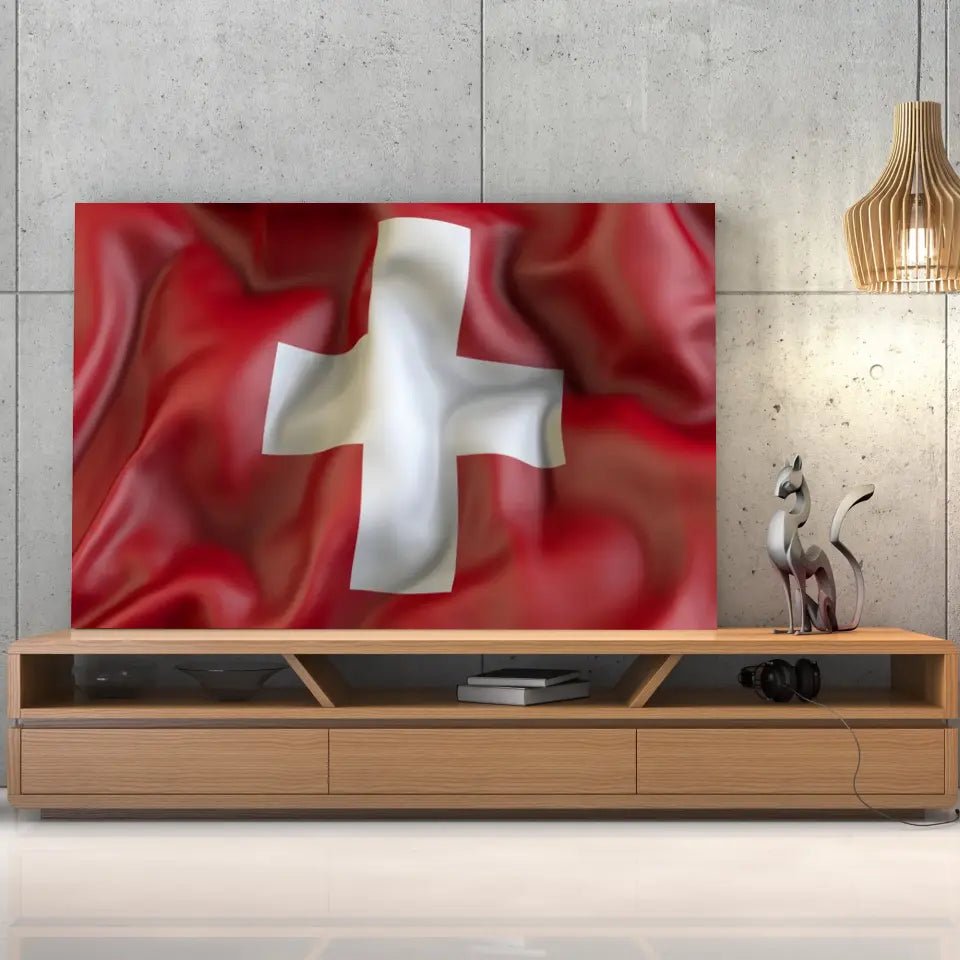 Tableau Drapeau Suisse - Toile Unique