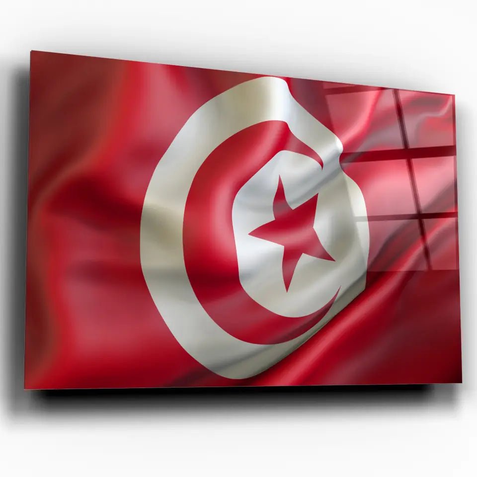 Tableau Drapeau Tunisie - Toile Unique