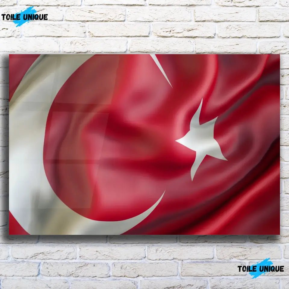 Tableau Drapeau Turquie - Toile Unique