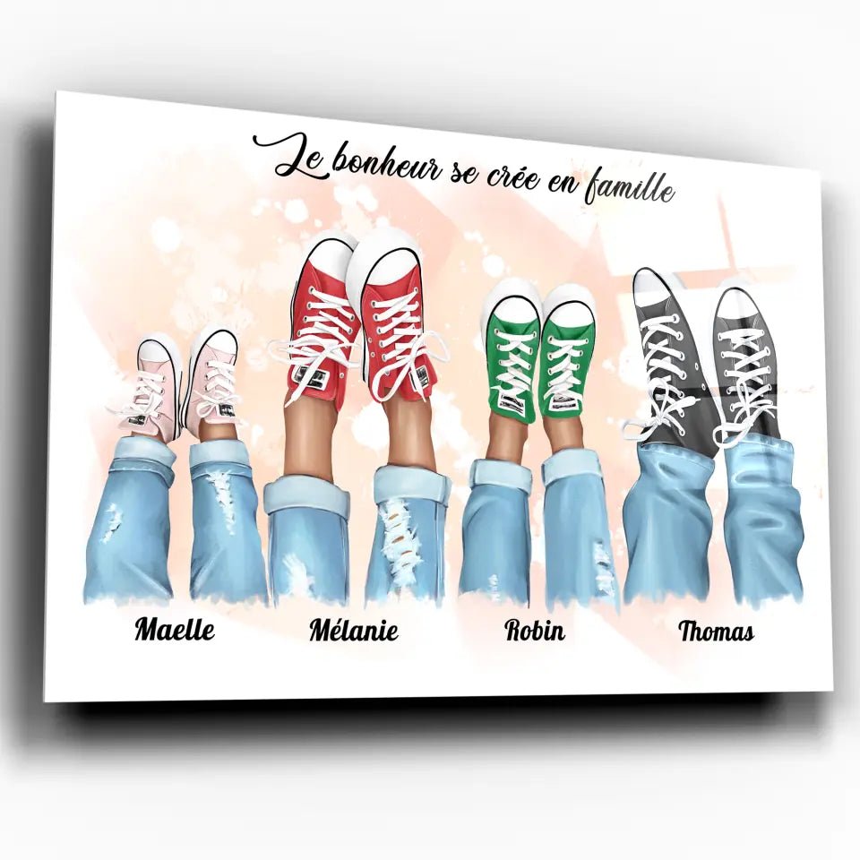 Tableau famille - Chaussures - Toile Unique