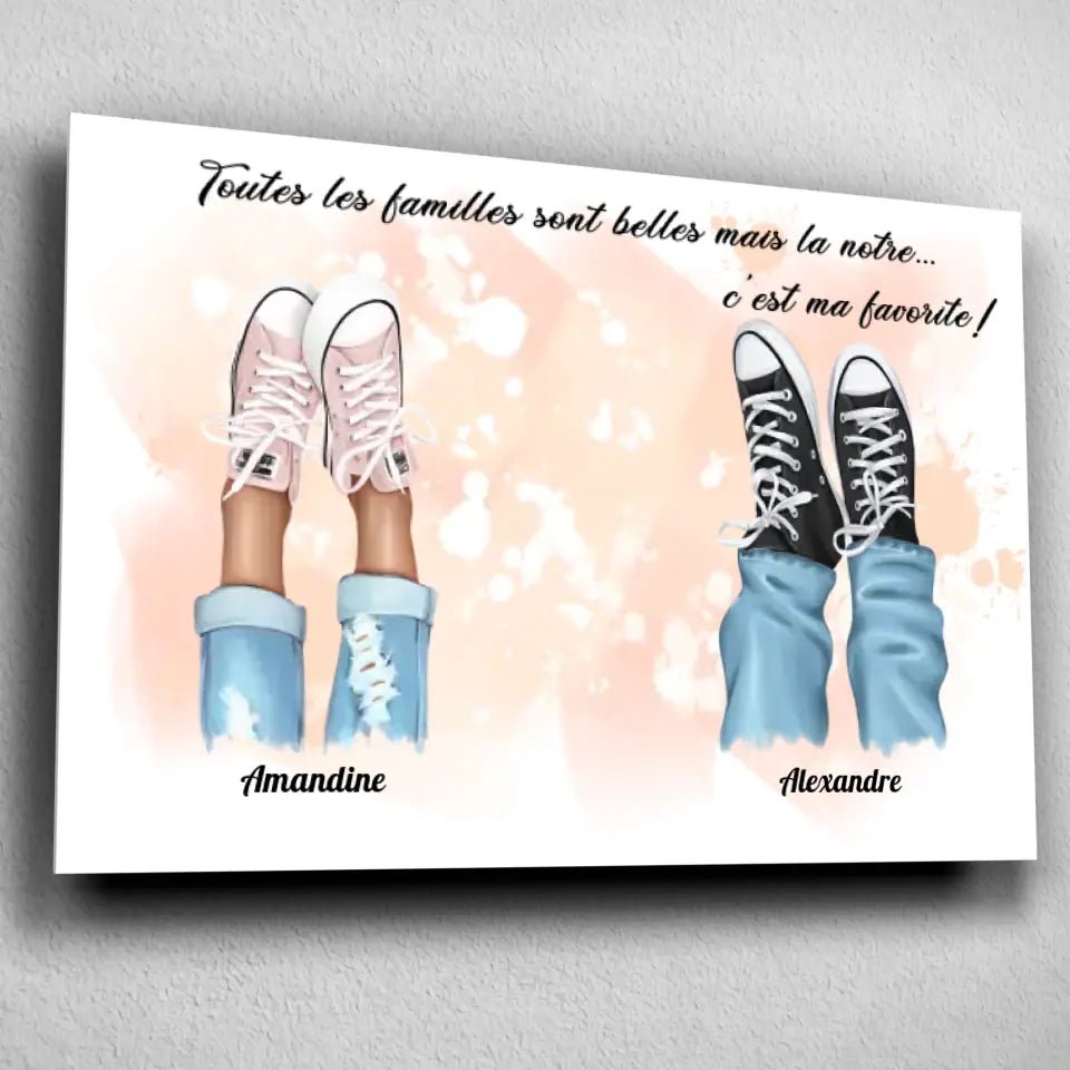 Tableau famille - Chaussures - Toile Unique