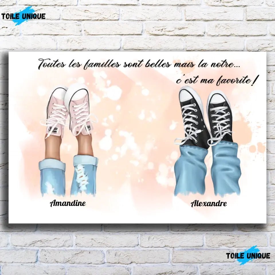 Tableau famille - Chaussures - Toile Unique