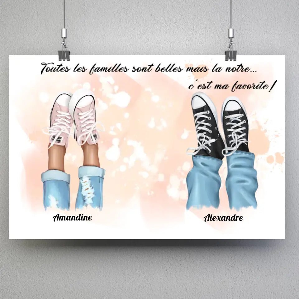 Tableau famille - Chaussures - Toile Unique