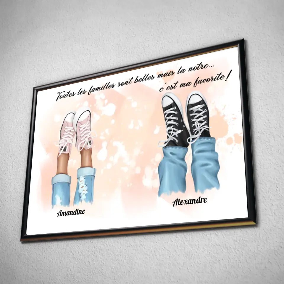 Tableau famille - Chaussures - Toile Unique