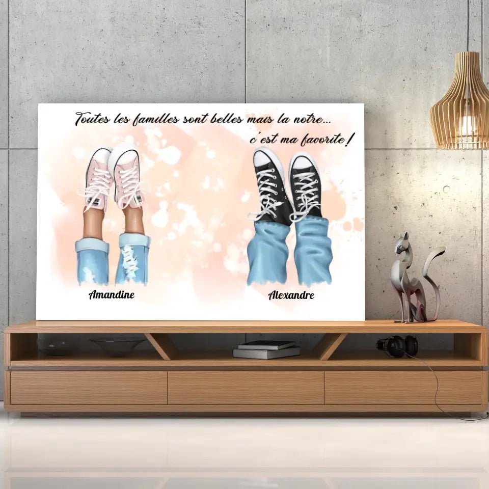 Tableau famille - Chaussures - Toile Unique