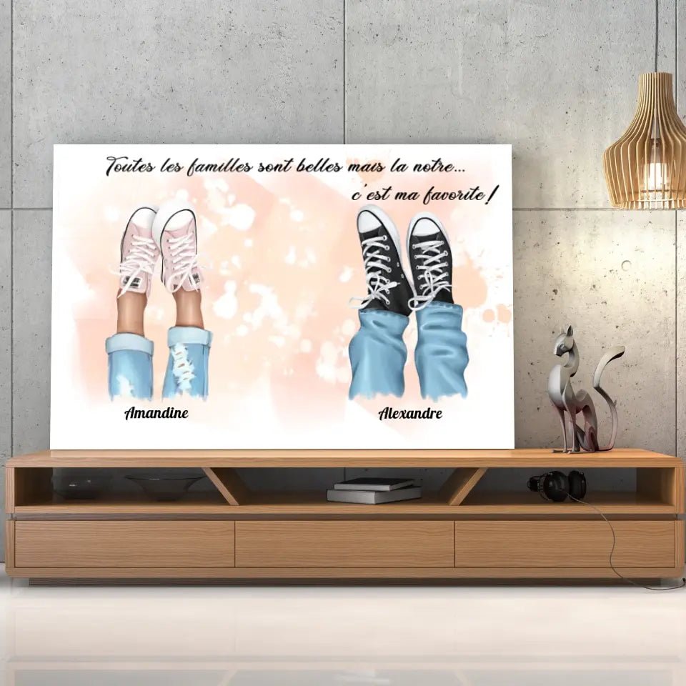 Tableau famille - Chaussures - Toile Unique