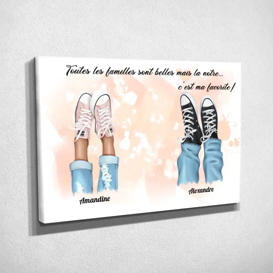 Tableau famille - Chaussures - Toile Unique