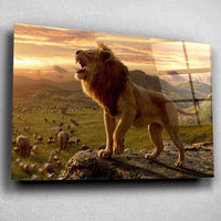 Thumbnail for Tableau lion savane - Toile Unique