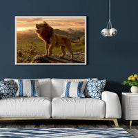 Thumbnail for Tableau lion savane - Toile Unique