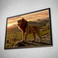 Thumbnail for Tableau lion savane - Toile Unique