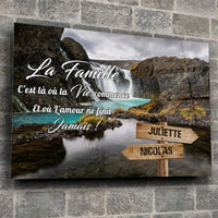 Thumbnail for Tableau prénoms - cascade d'eau (famille) - Toile Unique