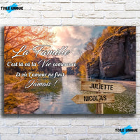 Thumbnail for Tableau prénoms - rivière (famille) - Toile Unique