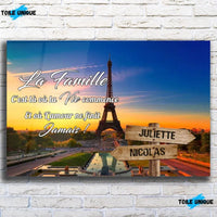 Thumbnail for Tableau prénoms - Tour Eiffel de Paris - Toile Unique