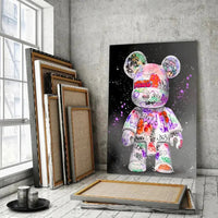 Thumbnail for Tableau Street Art Kaws Bearbrick - Toile Unique