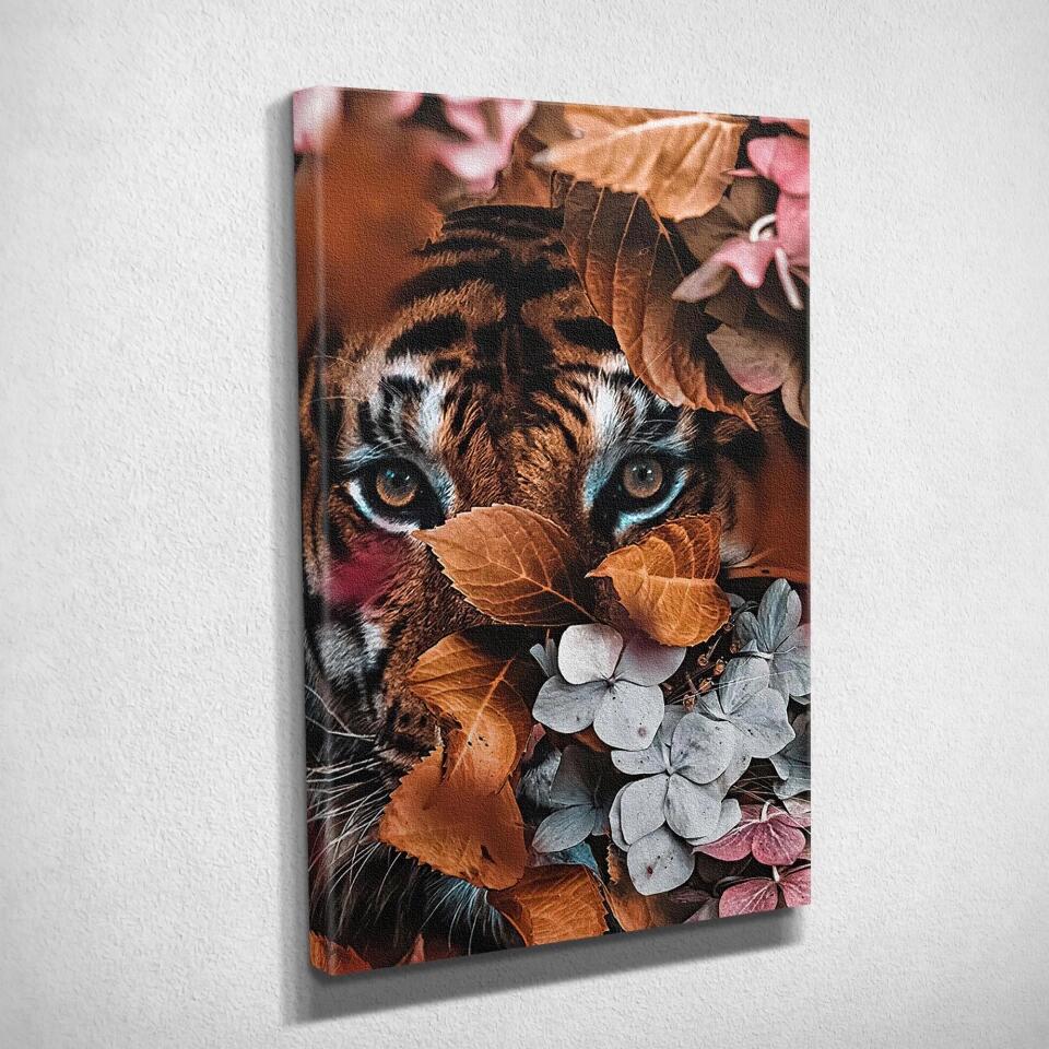 Tableau tigre feuillage - Toile Unique